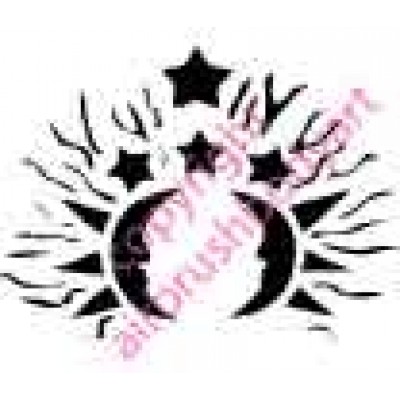 0216 moon and stars re-usable stencil